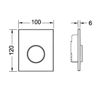 Tece Loop Панель стекло, цвет белый, кл. хром мат. 9820178