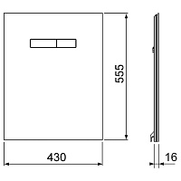 Tece Lux Нижняя панель из стекла для унитаза-биде, цвет: белый глянцевый 9650101