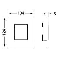 Tece Now Urinal Панель смыва с клавишей, цвет белый матовая 9242407