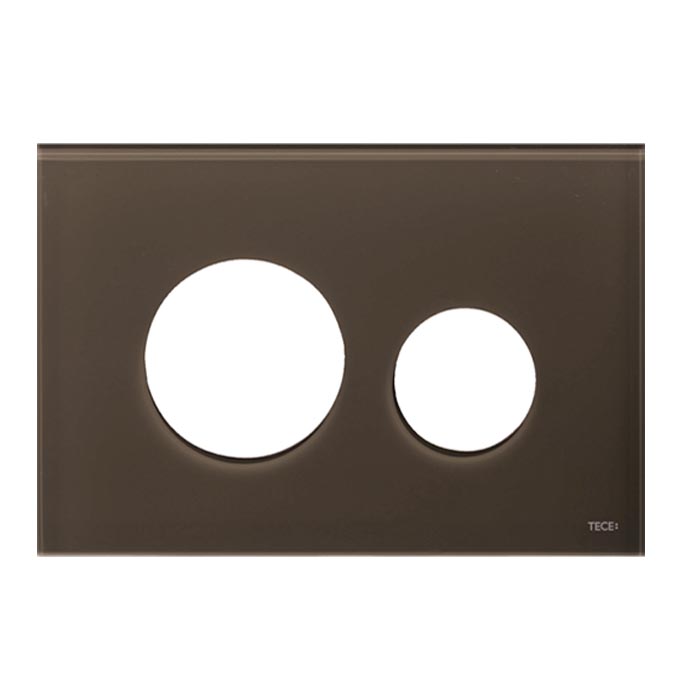 Tece Loop Кнопка смыва для унитаза, внешняя панель без клавиш, стекло, цвет: кофейный-коричневый 9240678