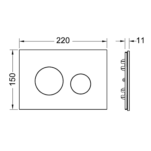 Tece Loop Кнопка смыва для унитаза, внешняя панель без клавиш, стекло, цвет: кофейный-коричневый 9240678