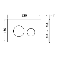 Tece Loop Кнопка смыва для унитаза, внешняя панель без клавиш, стекло, цвет: кофейный-коричневый 9240678