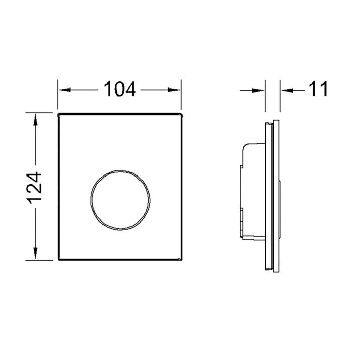 Tece Loop Панель стекло, цвет зеленый, кл. белая 9820170