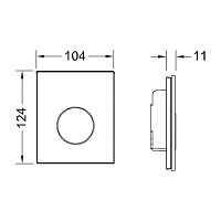 Tece Loop Панель стекло, цвет зеленый, кл. белая 9820170