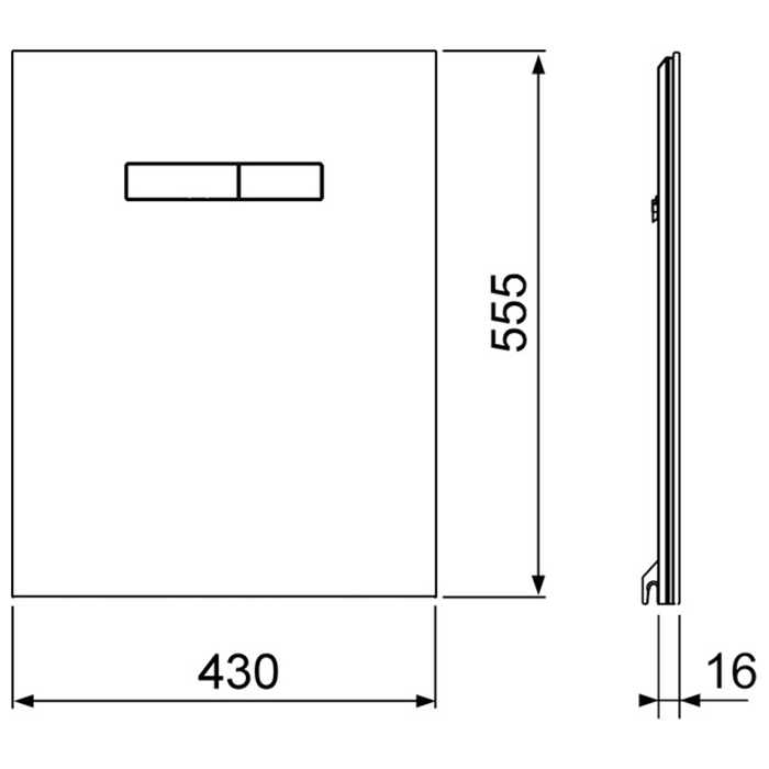 Tece Lux Нижняя панель из стекла для унитаза-биде, цвет: белый глянцевый 9650103