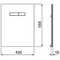 Tece Lux Нижняя панель из стекла для унитаза-биде, цвет: белый глянцевый 9650103