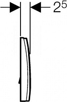 Geberit Delta 11 Кнопка смыва для интсалляции, пластик, 1 режим, цвет: хром матовый 115.120.46.1