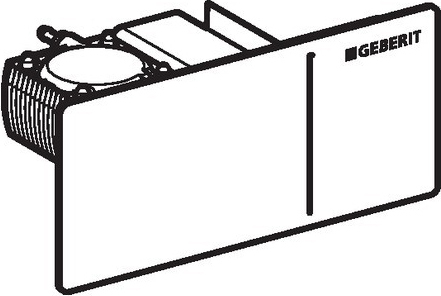 Geberit Sigma 70 Кнопка дистанционного смыва для инсталляции Sigma 8, стекло, цвет: черный глянцевый 115.635.SJ.1