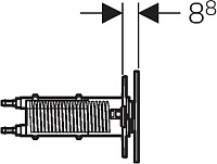 Geberit Sigma 70 Кнопка дистанционного смыва для инсталляции Sigma 8, стекло, цвет: черный глянцевый 115.635.SJ.1