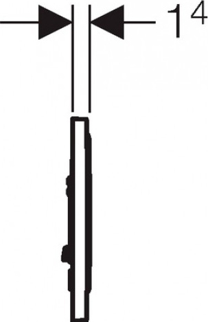 Geberit Sigma 10 Кнопка смыва для инсталляции, 1 режим, цвет: белый, окантовка позолота 115.758.KK.5