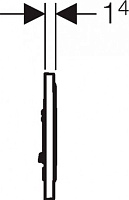 Geberit Sigma 10 Кнопка смыва для инсталляции, 1 режим, цвет: белый, окантовка позолота 115.758.KK.5