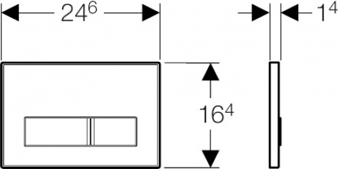 Geberit Sigma 50 Кнопка смыва для инсталляции, без панели, цвет: клавиша хром 115.788.00.1