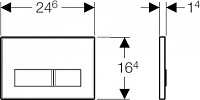 Geberit Sigma 50 Кнопка смыва для инсталляции, без панели, цвет: клавиша хром 115.788.00.1