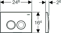 Geberit Delta 21 Кнопка смыва для интсалляции, пластик, цвет: хром матовый 115.125.46.1