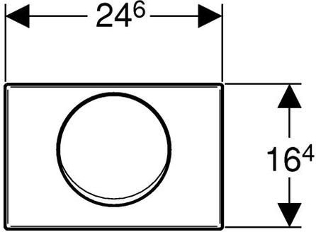 Geberit Mambo Кнопка смыва для интсалляции, 1 режим, цвет: нержавеющая сталь 115.751.00.1