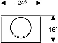 Geberit Mambo Кнопка смыва для интсалляции, 1 режим, цвет: нержавеющая сталь 115.751.00.1