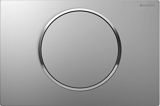 Geberit Sigma 10 Кнопка смыва для инсталляции, 1 режим, цвет: хром матовый, окантовка хром глянцевый 115.758.KN.5