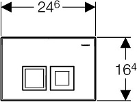 Geberit Delta 50 Кнопка смыва для интсалляции, пластик, цвет: белый Alpine 115.135.11.1