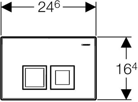 Geberit Delta 50 Кнопка смыва для интсалляции, пластик, цвет: хром матовый 115.135.46.1