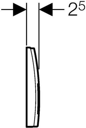 Geberit Delta 50 Кнопка смыва для интсалляции, пластик, цвет: хром матовый 115.135.46.1