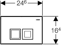 Geberit Delta 50 Кнопка смыва для интсалляции, пластик, цвет: хром матовый 115.135.46.1