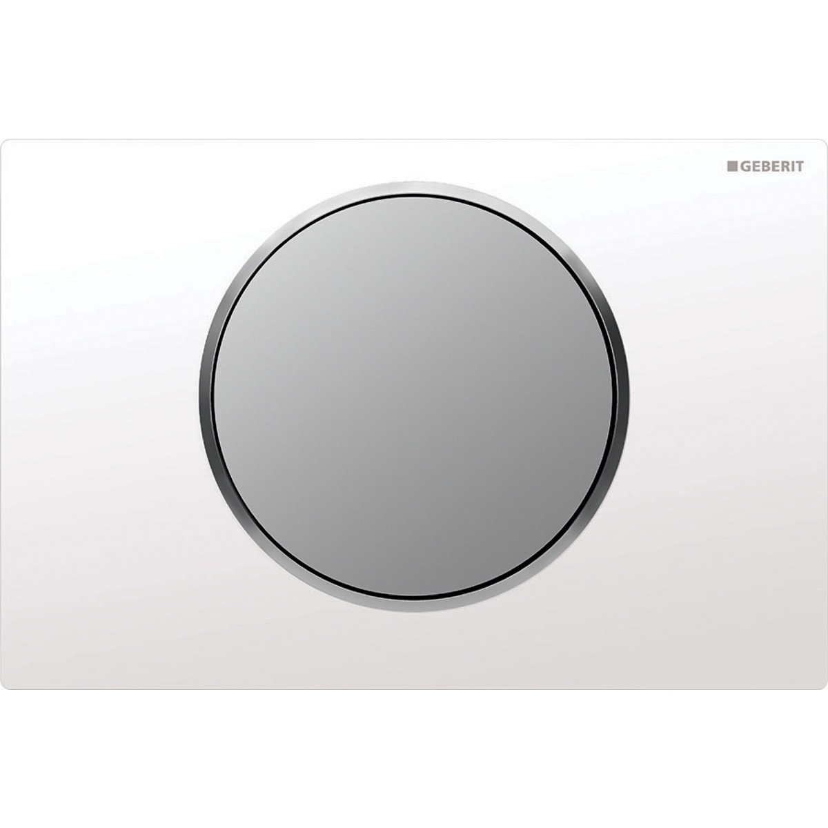Geberit Sigma 10 Кнопка смыва для инсталляции, 1 режим, цвет: панель белая, клавиша хром матовый 115.758.KL.5