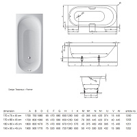 Bette Comodo Ванна стальная встраиваемая 180x80 см, с шумоизоляцией, цвет: белый 1251-000