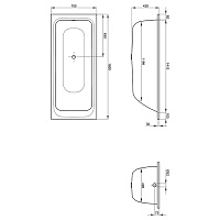 Bette Select Ванна стальная встраиваемая 160x70 см, с шумоизоляцией, цвет: белый 3410-000