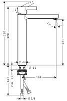 Hansgrohe Metris S Смеситель для раковины, без донного клапана, цвет: хром 31023000