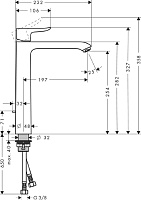 Hansgrohe Metris Смеситель для раковины, без донного клапана, цвет: хром 31184000