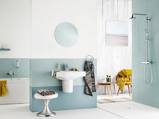 Grohe Europlus II Смеситель для ванны, накладной, с ручным душем, цвет: хром 33547002