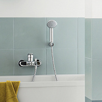 Grohe Europlus II Смеситель для ванны, накладной, с ручным душем, цвет: хром 33547002