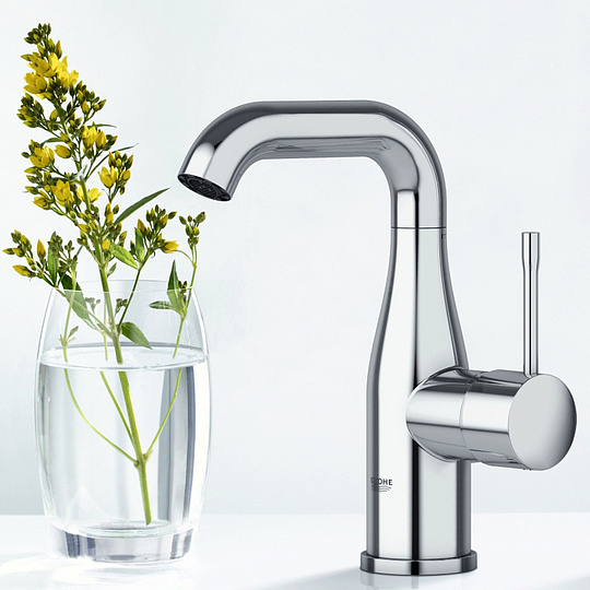 Grohe Essence New Смеситель для раковины высокий, с д/к, высота излива 16 см, цвет: хром 23480001