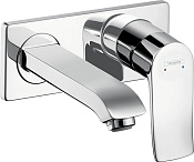 Hansgrohe Metris Смеситель для раковины встраиваемый, внешняя часть, излив 16,5 см, цвет: хром 31085000