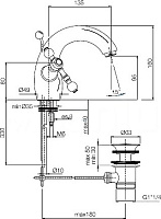 Fima Carlo Frattini Epoque Смеситель для раковины, цвет: хром F5061/2CR