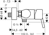 Hansgrohe Talis S Смеситель для душа, цвет: хром 32620000