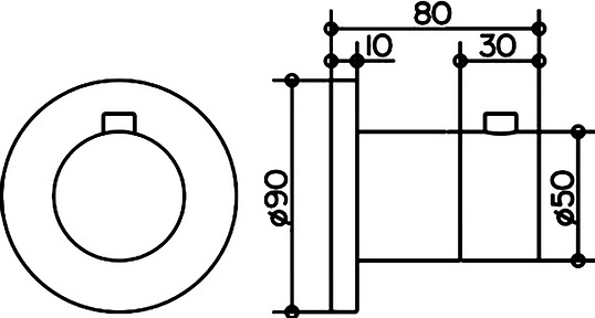 Keuco Ixmo Смеситель термостатический для душа, встраиваемый, цвет: хром 59553 010001