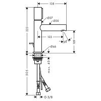 Axor Uno Смеситель для раковины однорычажный на 1 отв. с донным клап., цвет: хром 45010000