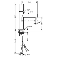 Axor Uno Смеситель для раковины однорычажный на 1 отв. без донного клап., цвет: хром 45012000