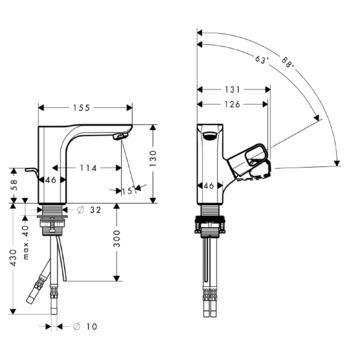 Axor Urquiola Смеситель для раковины однорычажный на 1 отв. с донным клап., цвет: хром 11025000