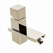 Bossini Cube Смеситель для биде на 1 отверстие, с заглушкой 1 цвет: satin nickel Z004401.094