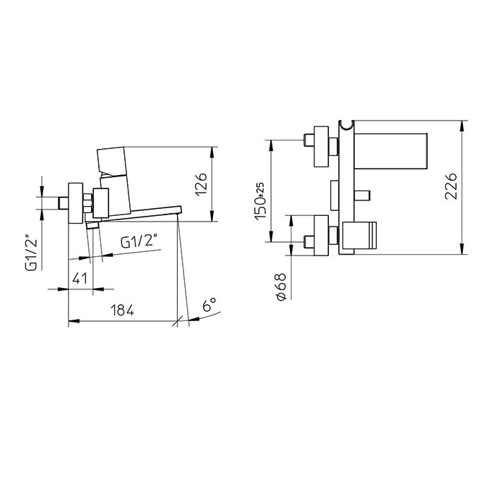 Bossini Cube Смеситель наружный с девиатором, цвет: chrome Z004101.030