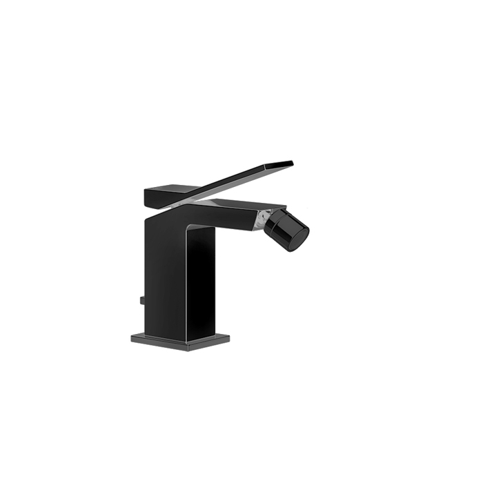 Gessi Rettangolo K Смеситель для биде, однорычажный, с донным клапаном, цвет: matte black 53007#299