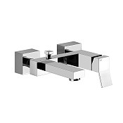 Gessi Rettangolo K Смеситель для ванны на 2 потребителя, излив 19,4 см, цвет: chrome 53013#031