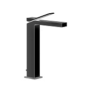 Gessi Rettangolo K Смеситель для раковины на 1 отверстие, излив 12,8 cм, цвет черный 53005#299