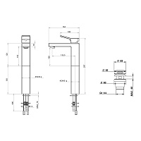 Bongio Reef Смеситель для раковины с высоким изливом, цвет хром 53532CRPR