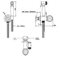 Bongio Rivoli Комплект гигиенический, цвет: золото 05916OR00
