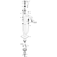 Axor Citterio Смеситель для ванны, напольный, однорычажный, с ручным душем "палочка",цвет: хром 39440000