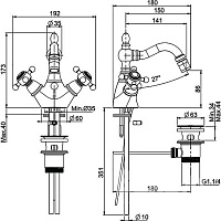 Смеситель Fima Carlo Frattini Elizabeth  для биде F5092CR