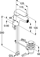 Kludi Ameo Смеситель для биде, с д/к, цвет: хром 412160575